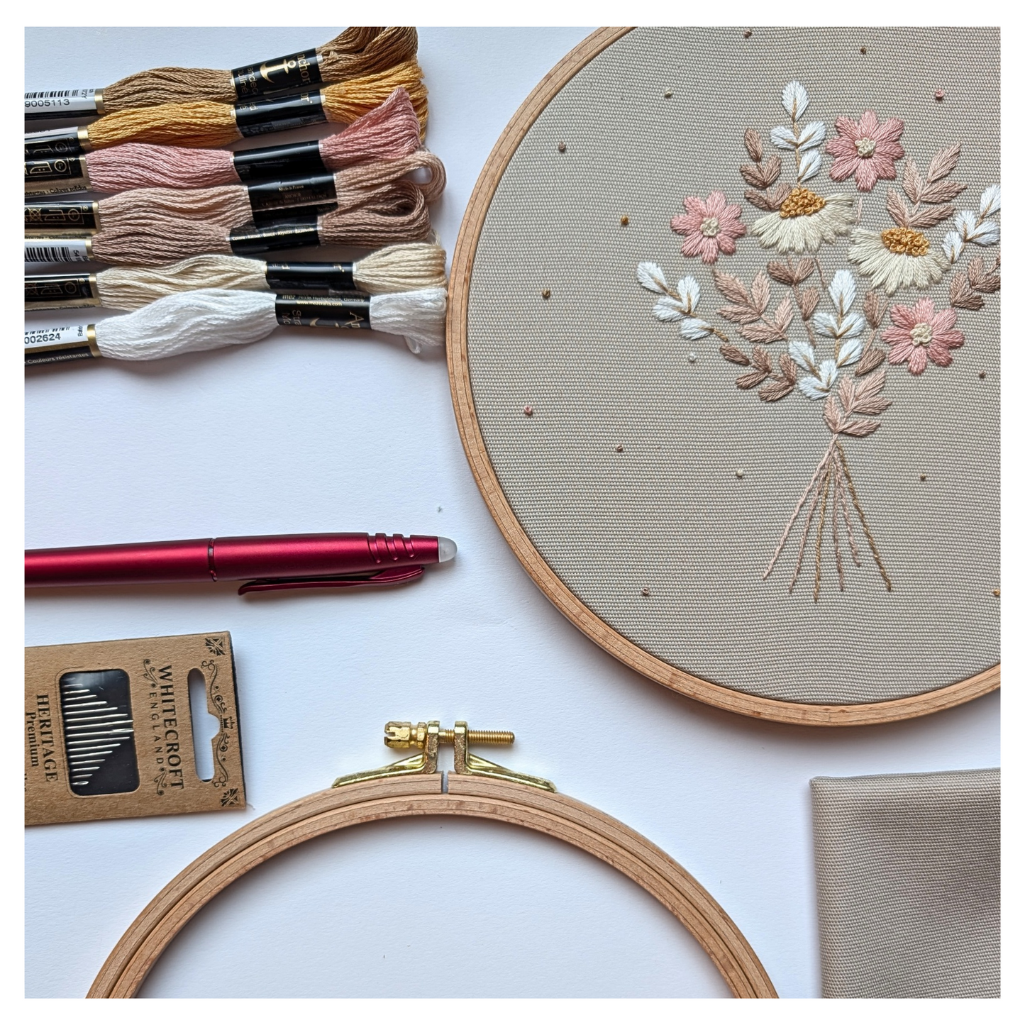 Stickset Blumenstrauß Sand