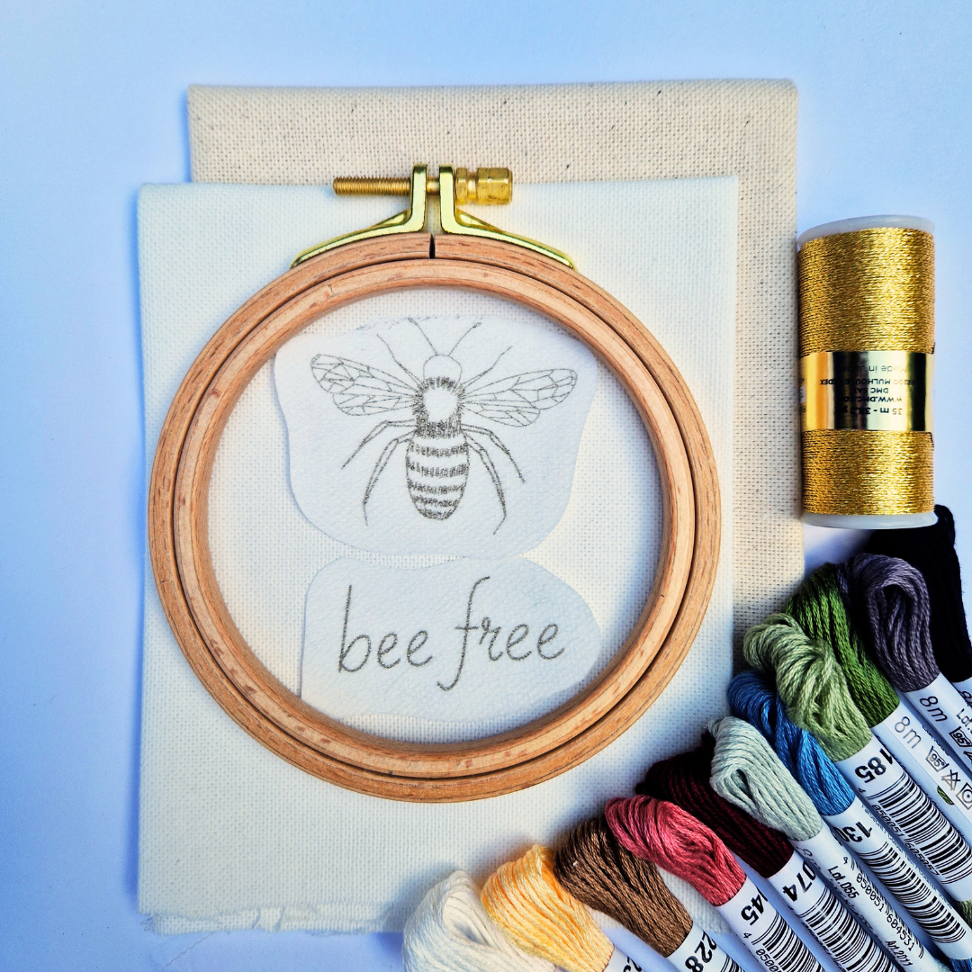 Stickaufkleber "Bee", Stick and Stich