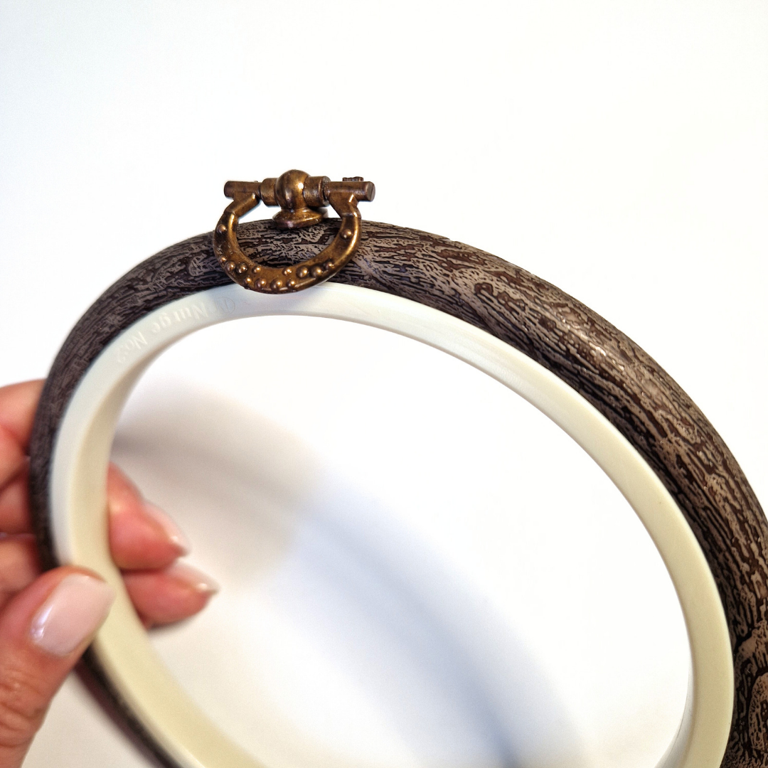 Stickring Flexi Hoop 13.5cm Nurge, Holzoptik