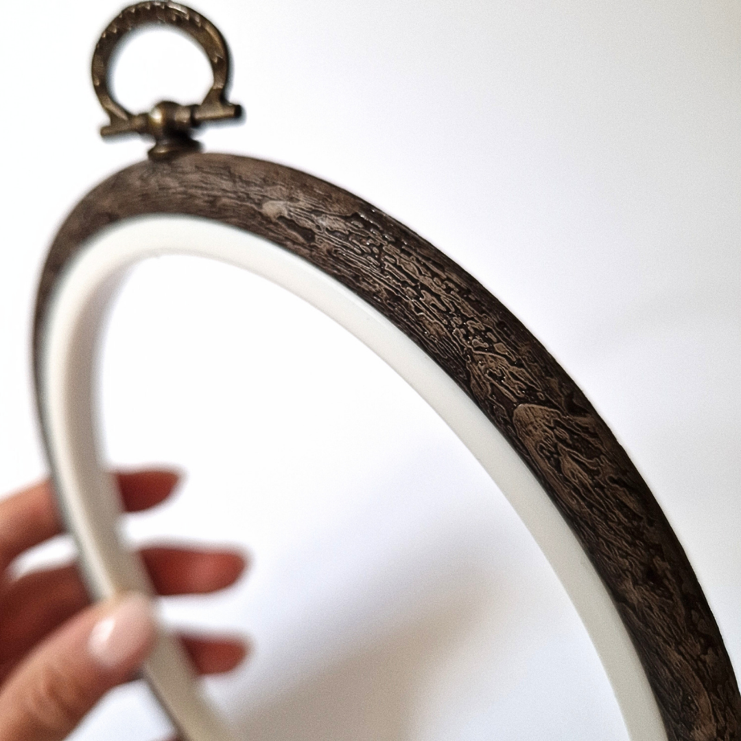 Stickring Flexi Hoop 20.5cm Nurge, Holzoptik