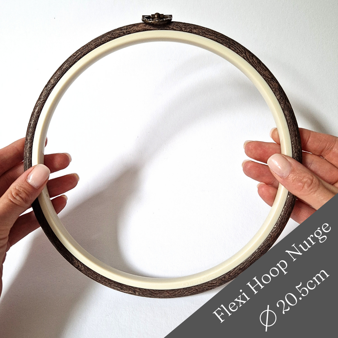 Stickring Flexi Hoop 20.5cm Nurge, Holzoptik