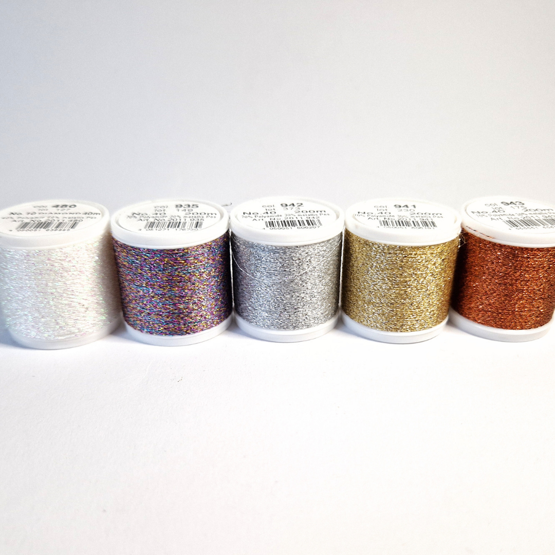 Metallic Garn in Silber