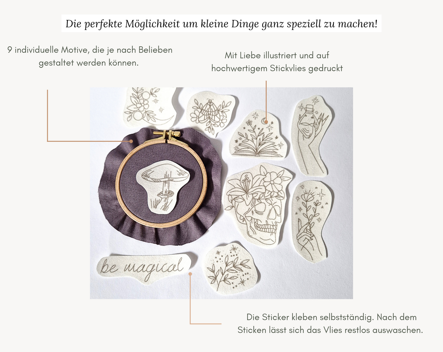 Stickaufkleber "Magic", Stick and Stich