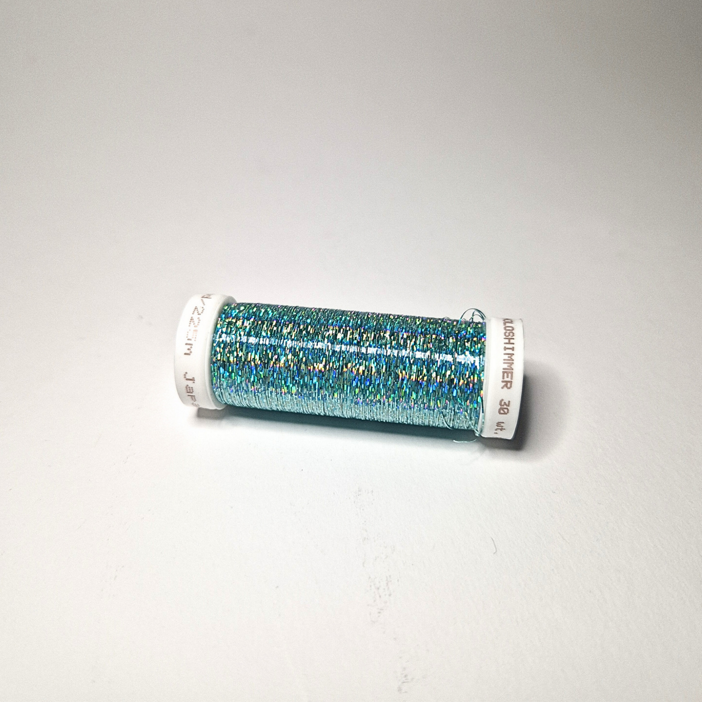 Metallic Garn in Blau mit holografischem Schimmer