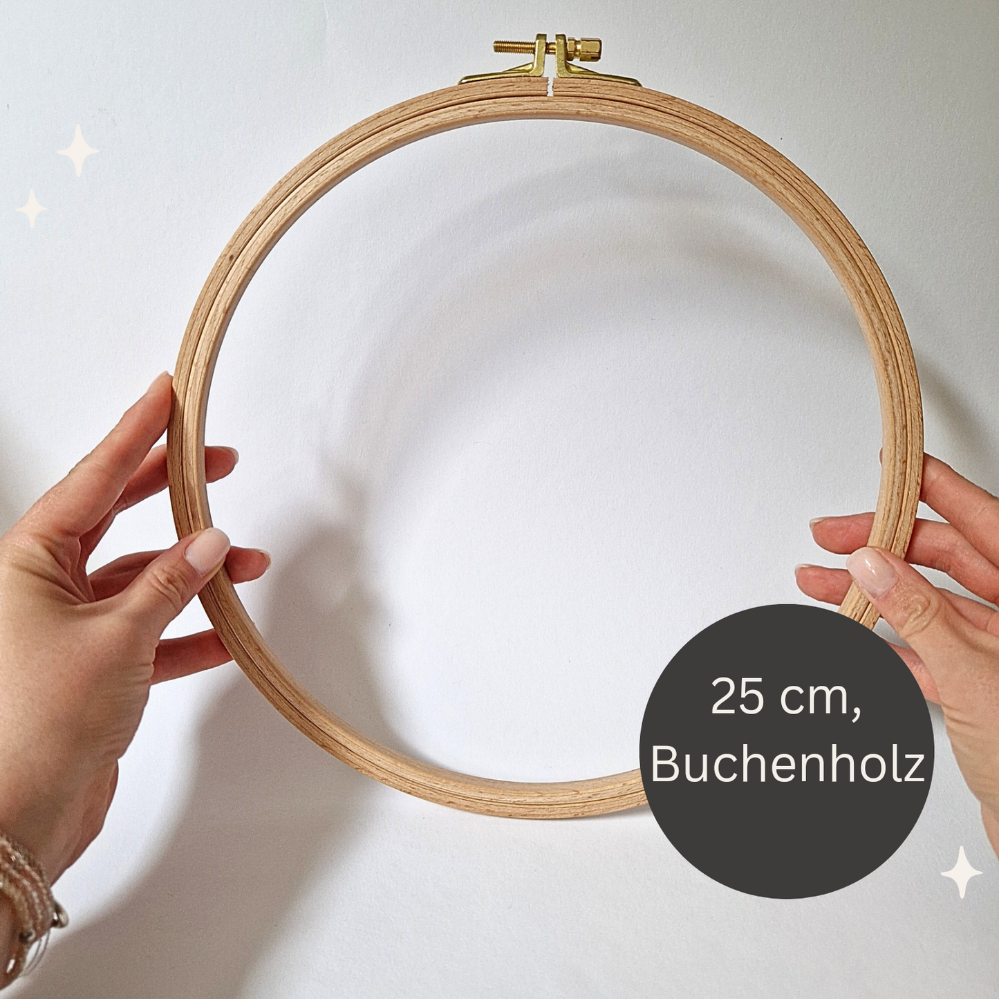 Stickrahmen 25cm, Buchenholz