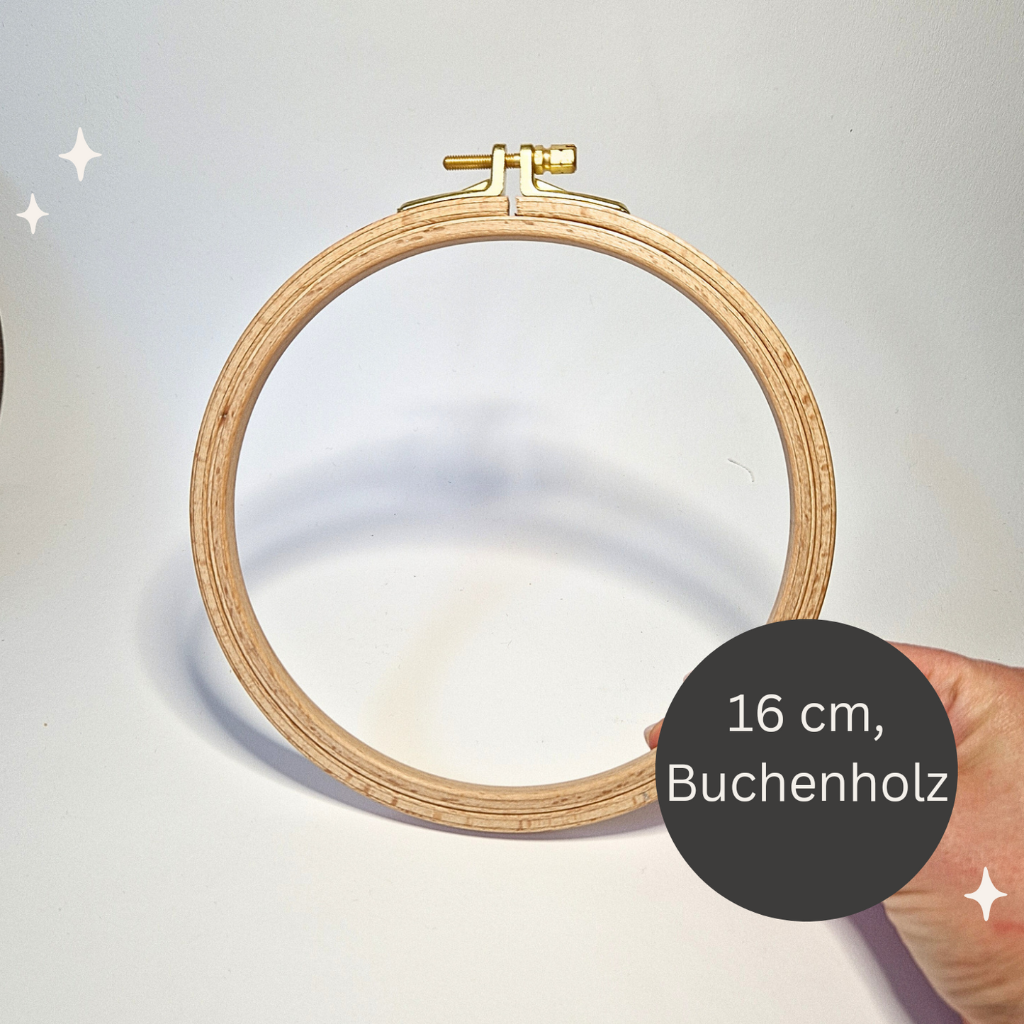 Stickrahmen 16cm, Buchenholz