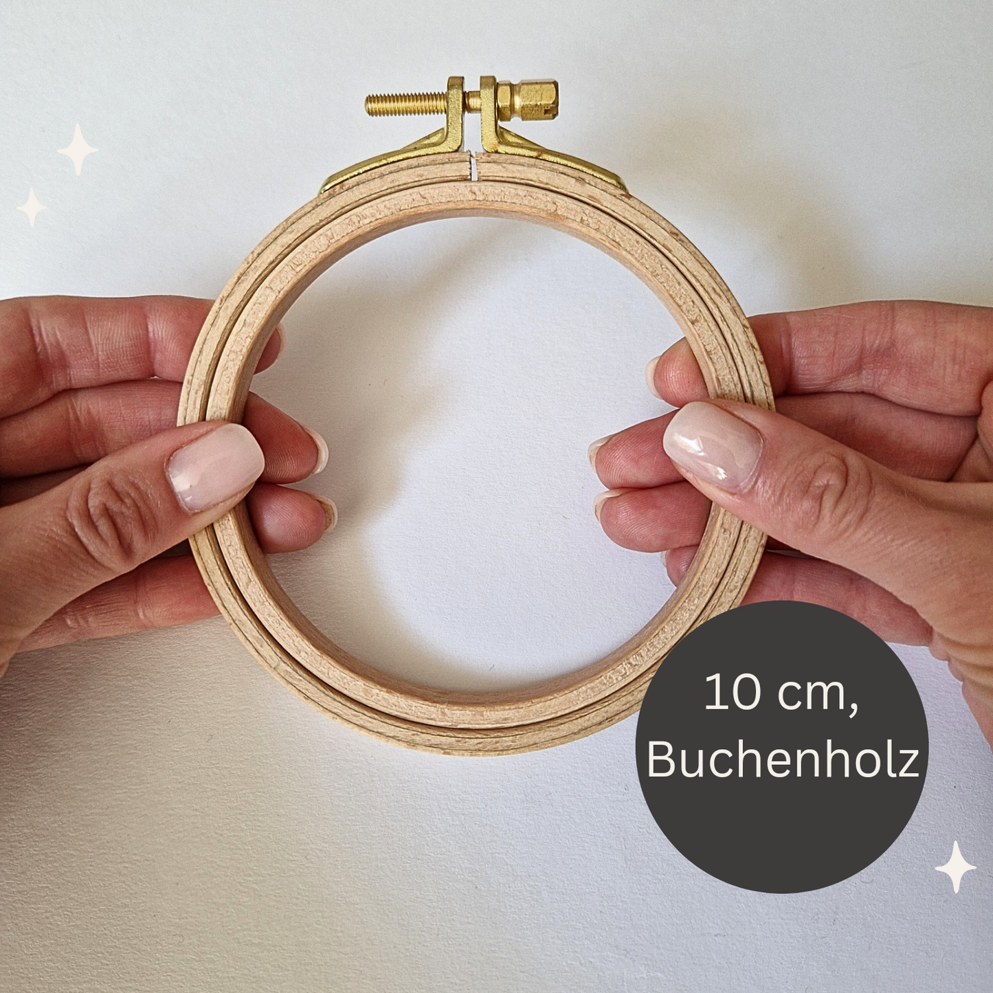 Stickrahmen 10cm, Buchenholz