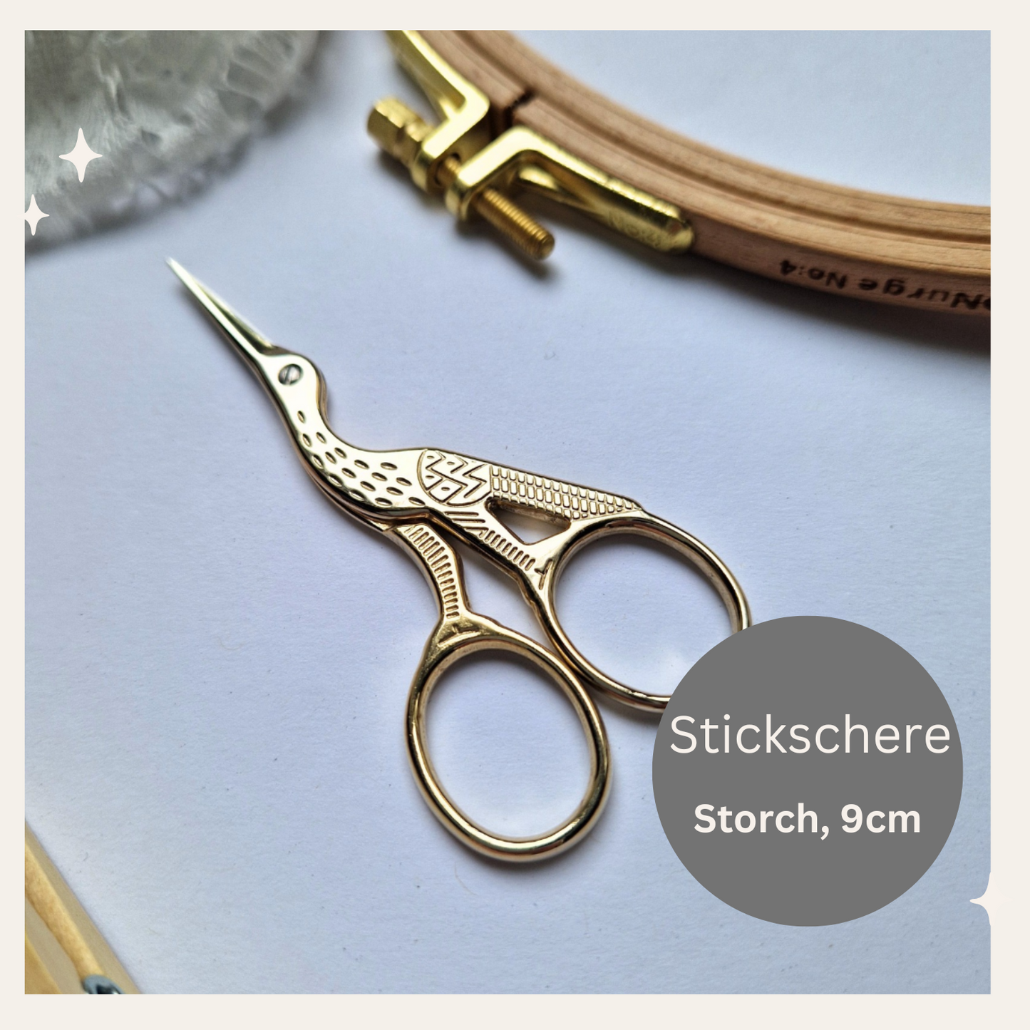 Stickschere Silber