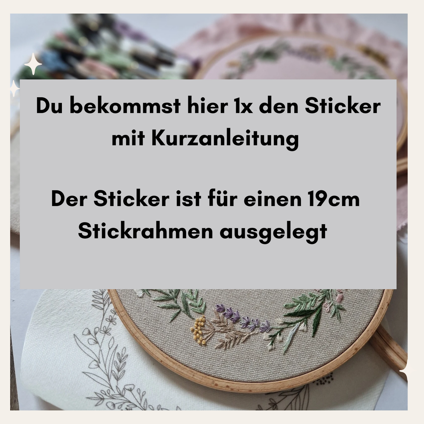 Stickaufkleber Wildblumenkranz