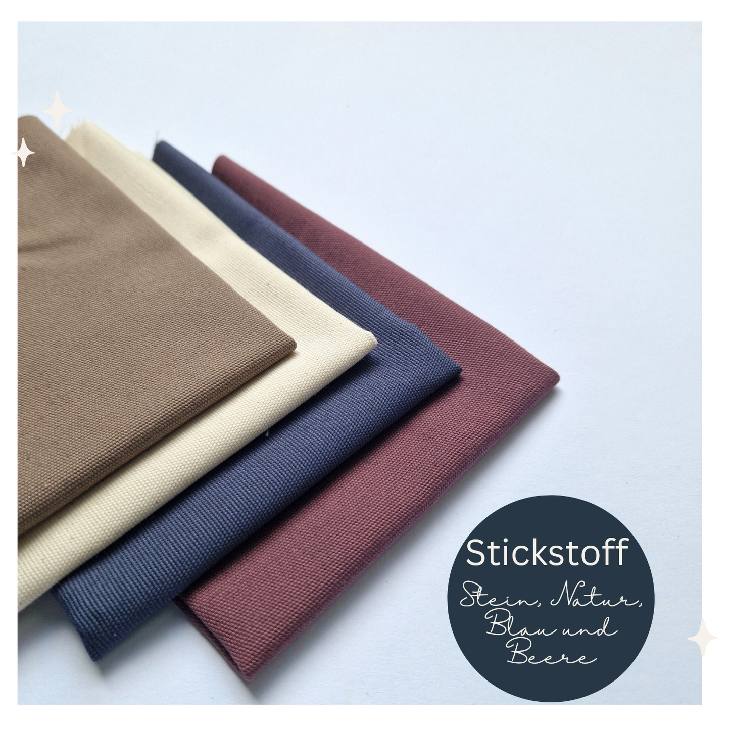 STOFFPAKET Natur /Blau /Beere, Stein