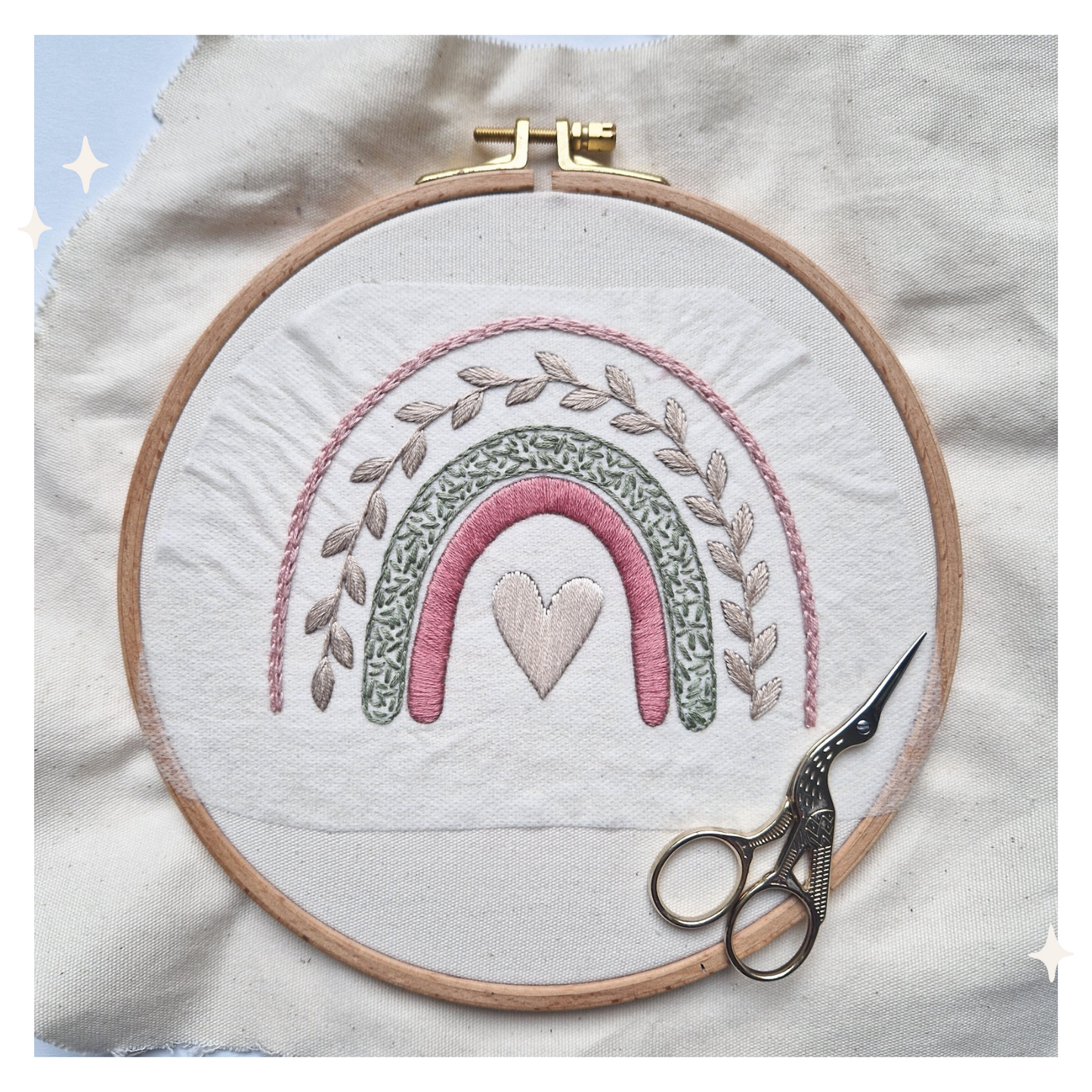 Stickaufkleber "Regenbogen" Stick and Stich