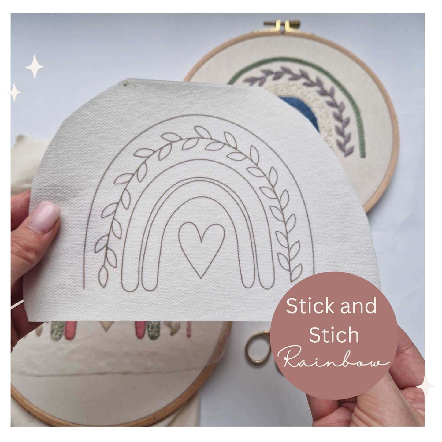 Stickaufkleber "Regenbogen" Stick and Stich