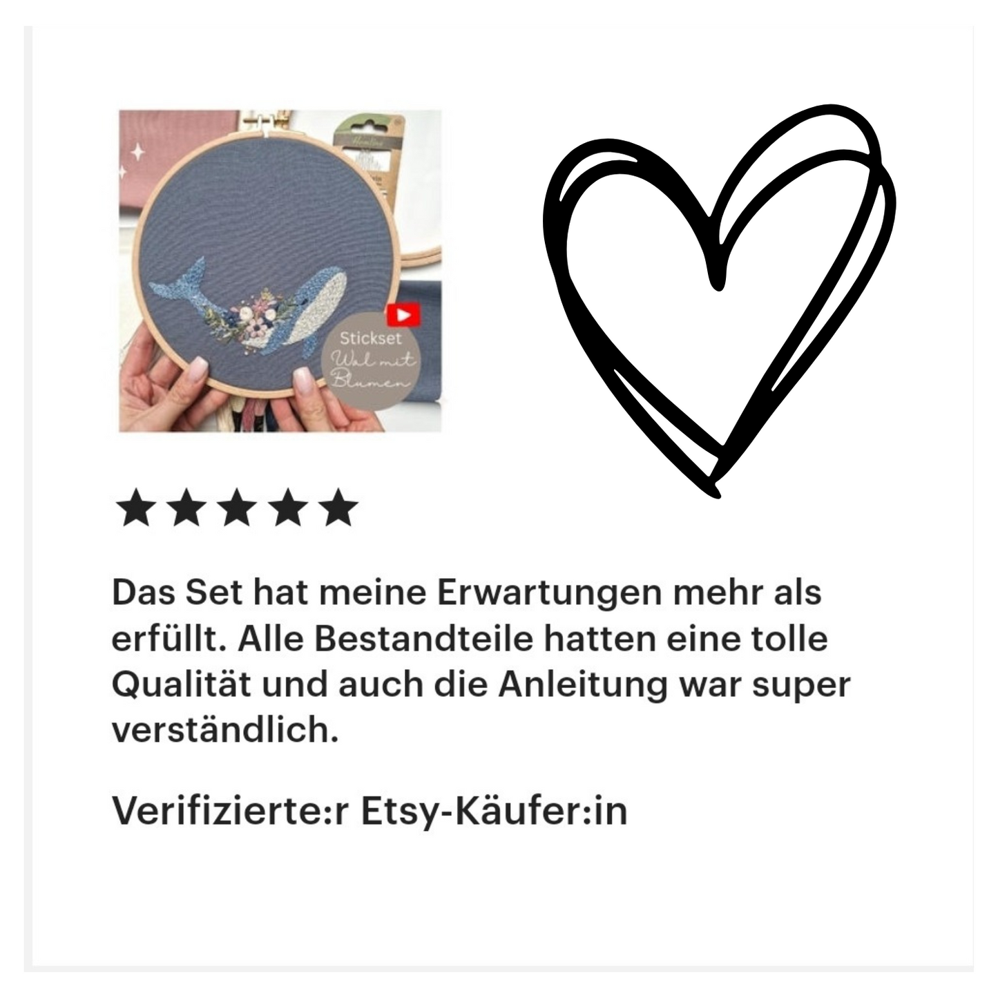 STICKSET Wal mit Blumen