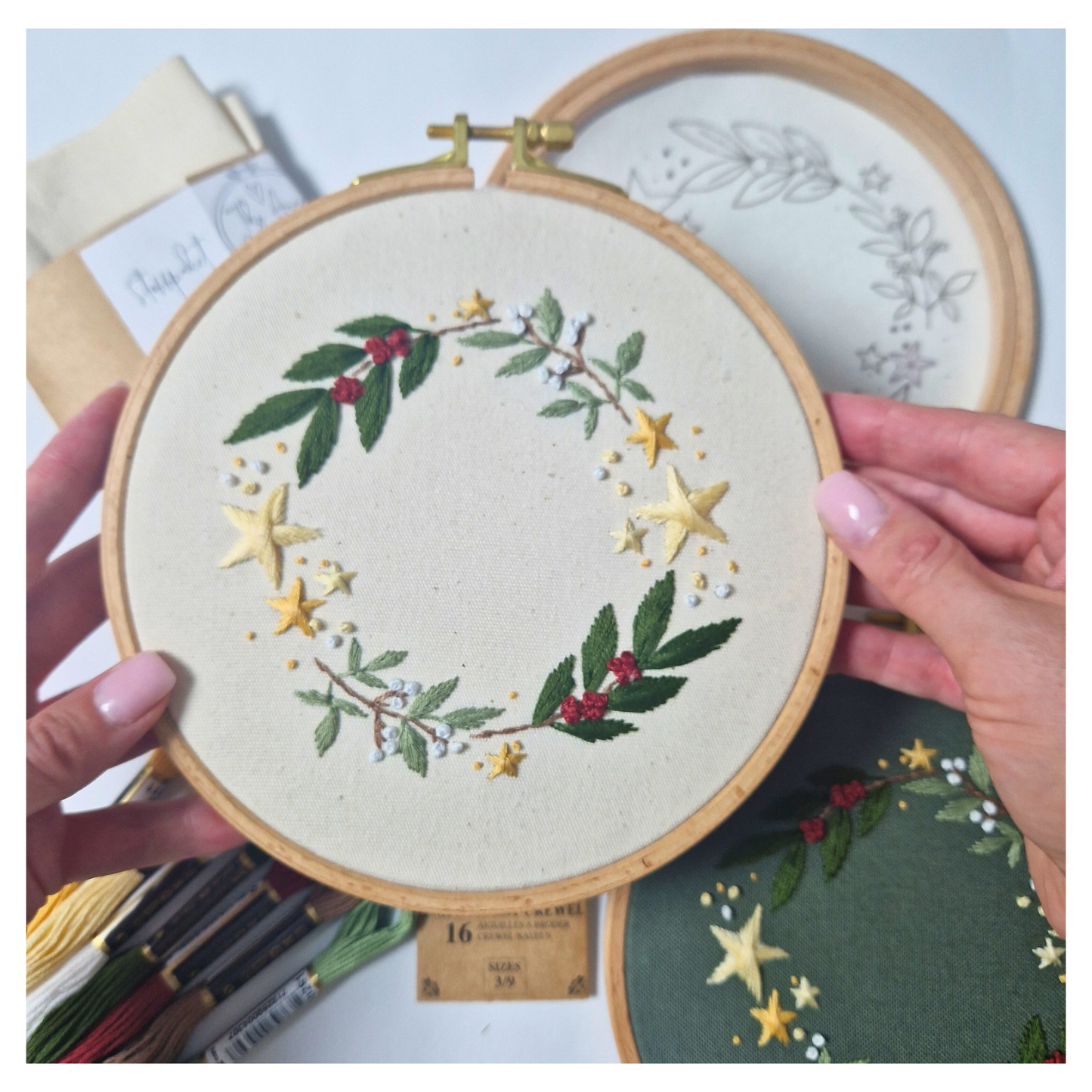 Digitale Stickanleitung Kleiner Kranz PDF!