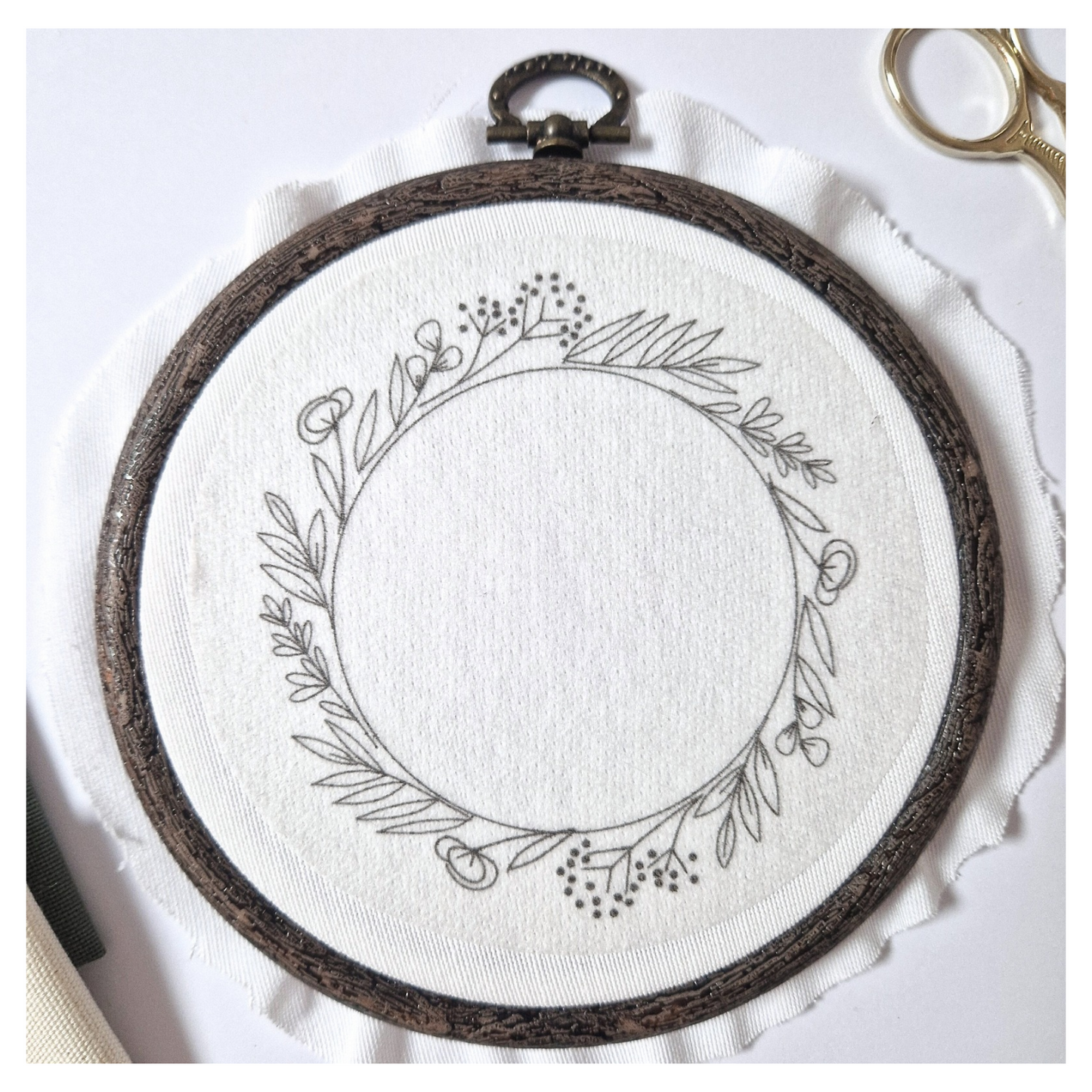 Stickaufkleber Mini-Wildblumenkranz