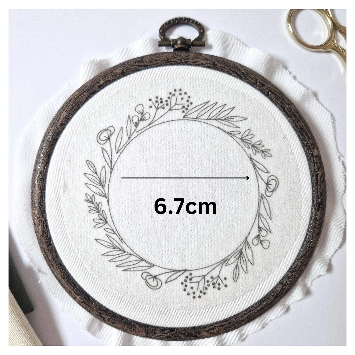 Stickaufkleber Mini-Wildblumenkranz