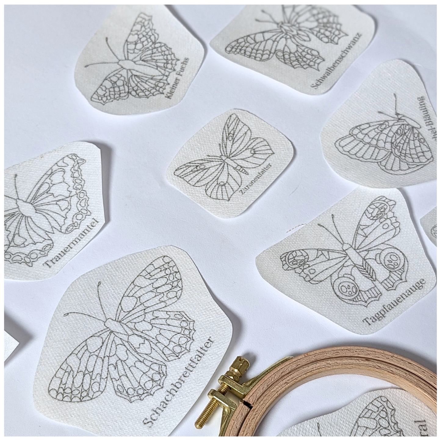 Stickaufkleber Schmetterling, Stick and Stich