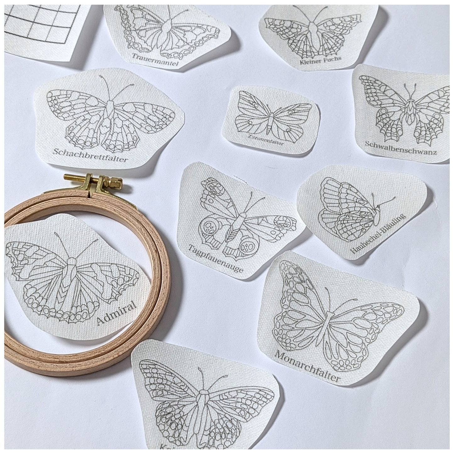 Stickaufkleber Schmetterling, Stick and Stich