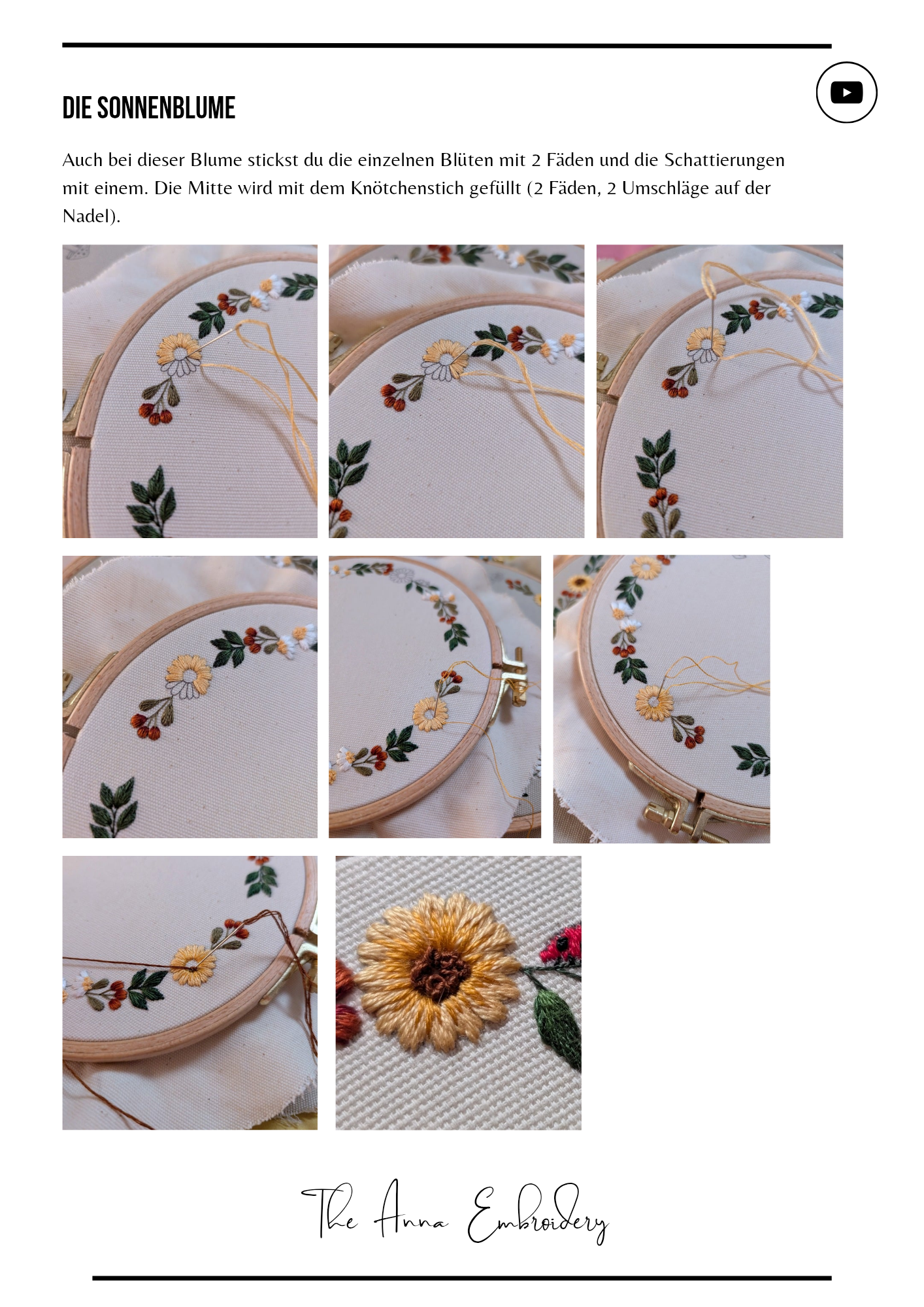 Digitale Stickanleitung Herbstkranz