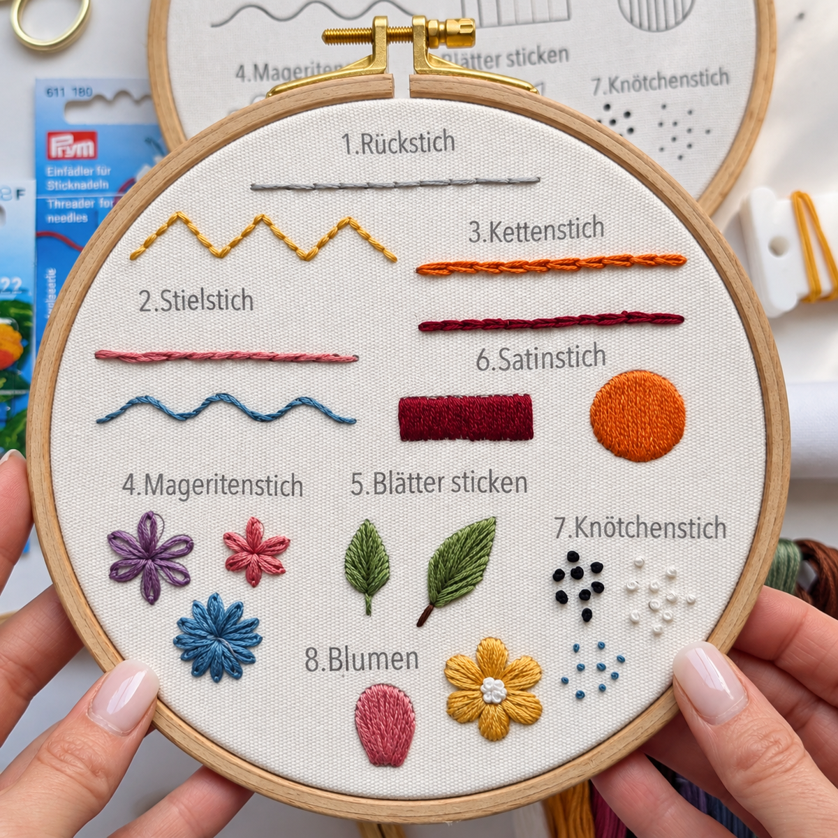 Digitale Anleitung Sticken für Anfänger Basic