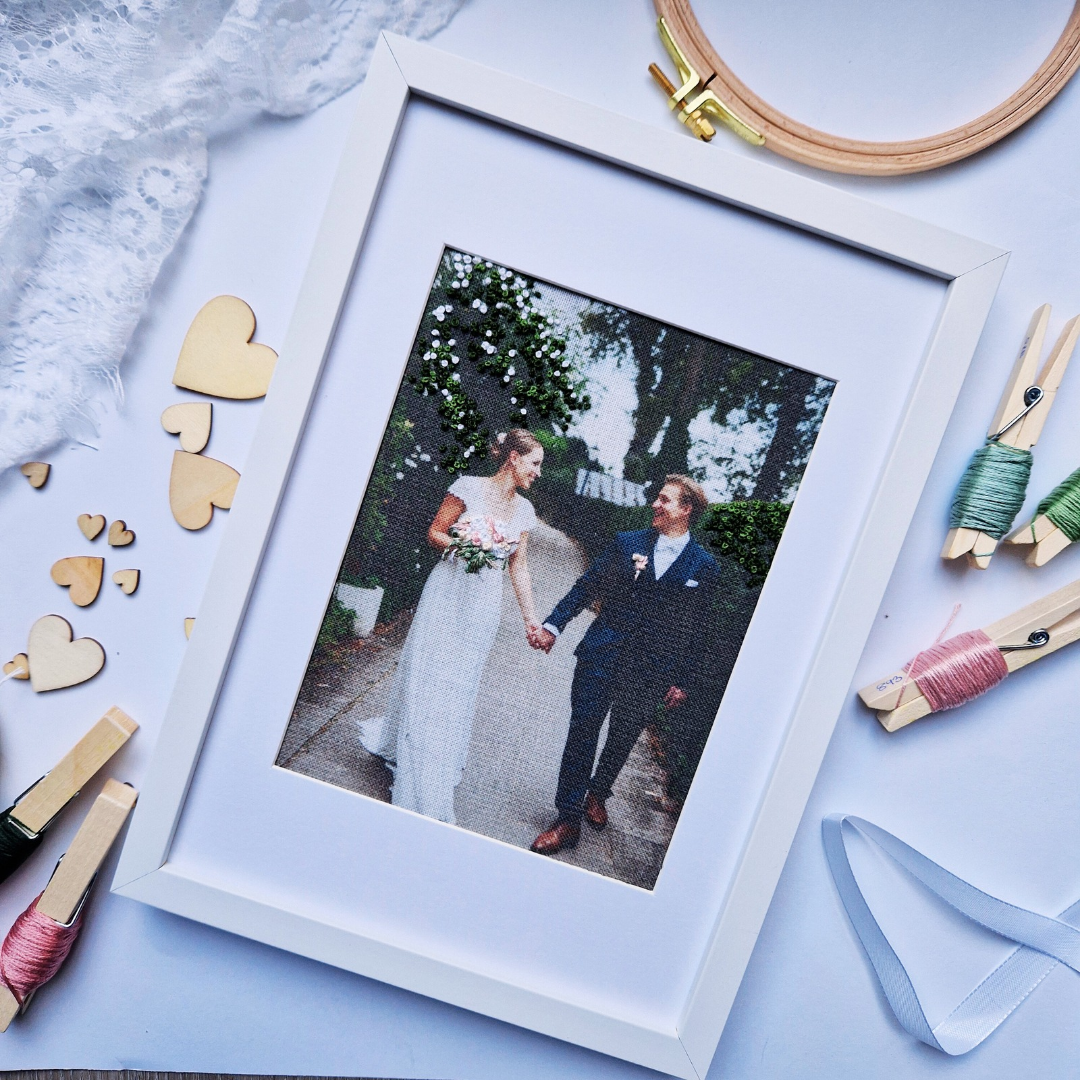 brautkleid im bilderrahmen aufbewahren Dein besticktes Foto – Theannaembroidery