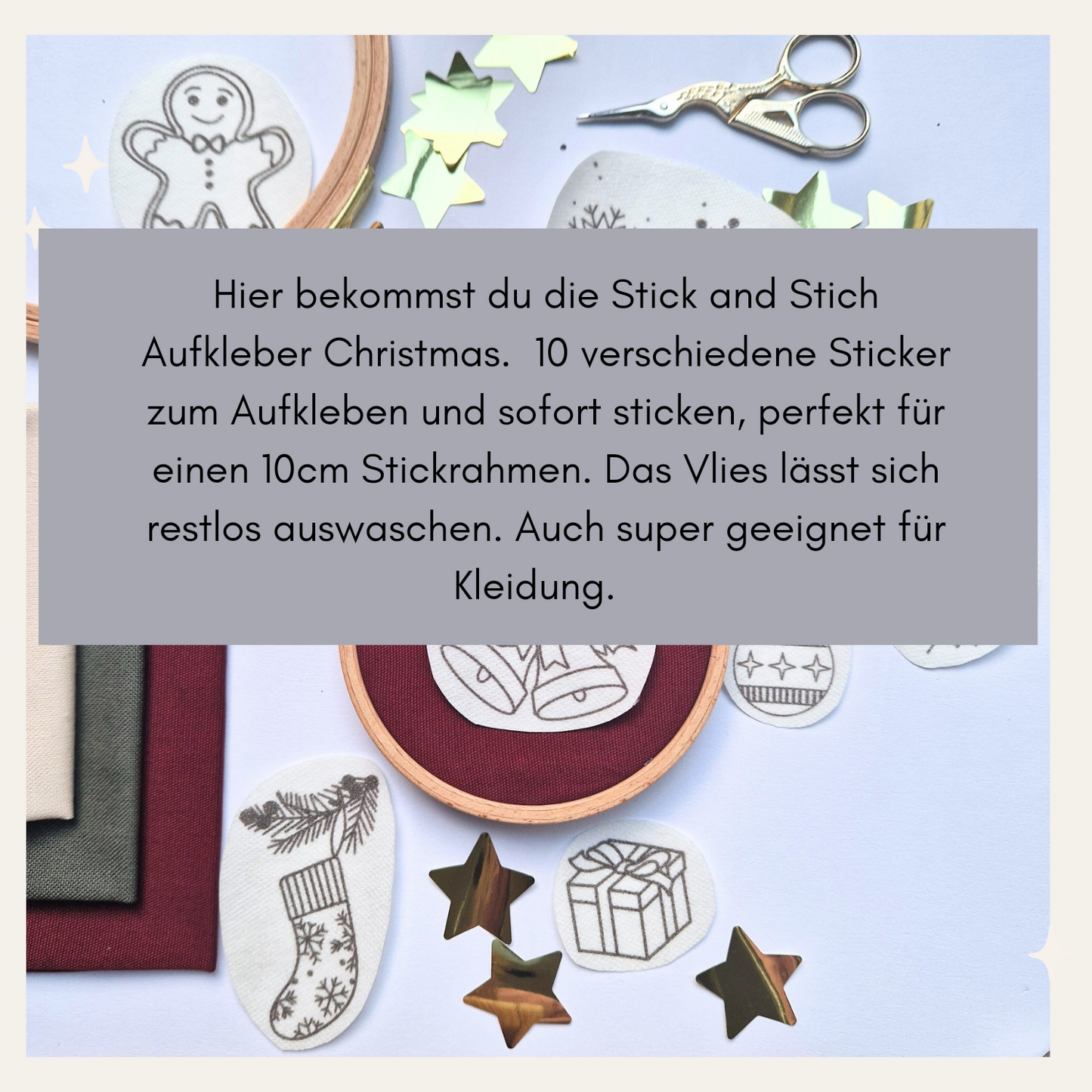 Stickaufkleber "Christmas", Stick and Stich