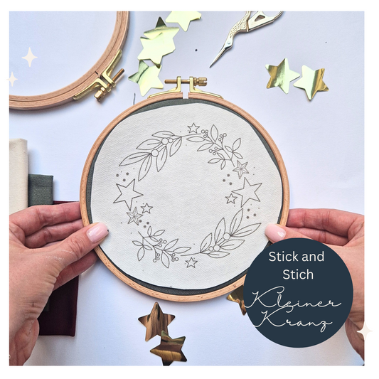 Stickaufkleber "Kleiner Kranz", Stick and Stich