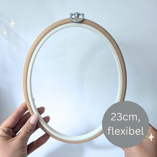 Stickring Flexi Hoop oval 23cm Nurge, Holzoptik
