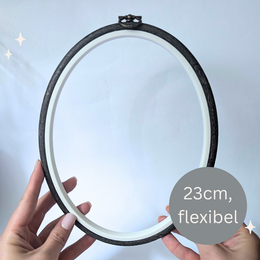 Stickring Flexi Hoop oval 23cm Nurge, Holzoptik