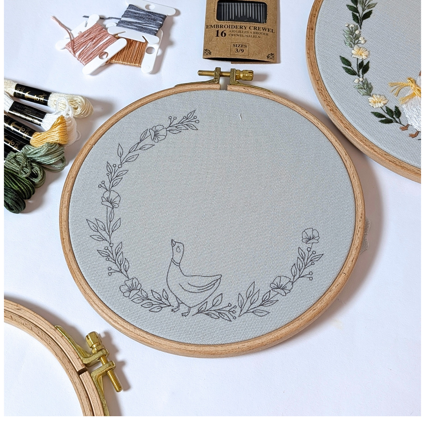 Stickset Anfänger Gänsekranz