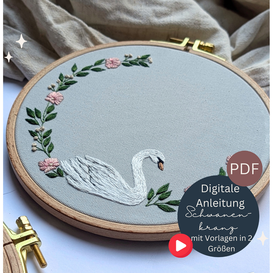 Digitale Stickanleitung Schwanenkranz