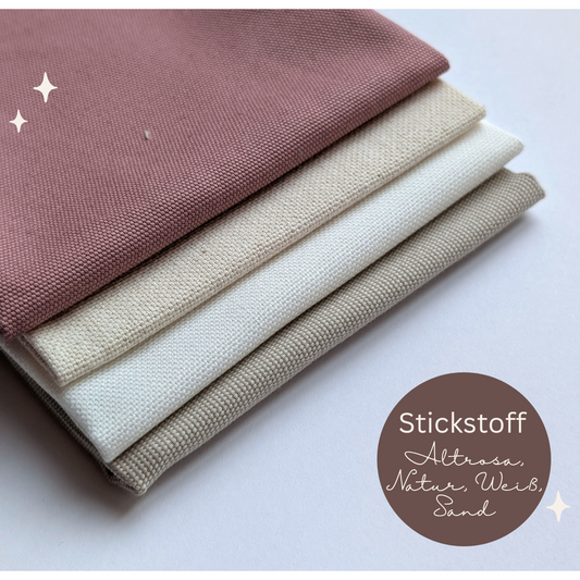STOFFPAKET Natur, Sand, Weiß, Altrosa