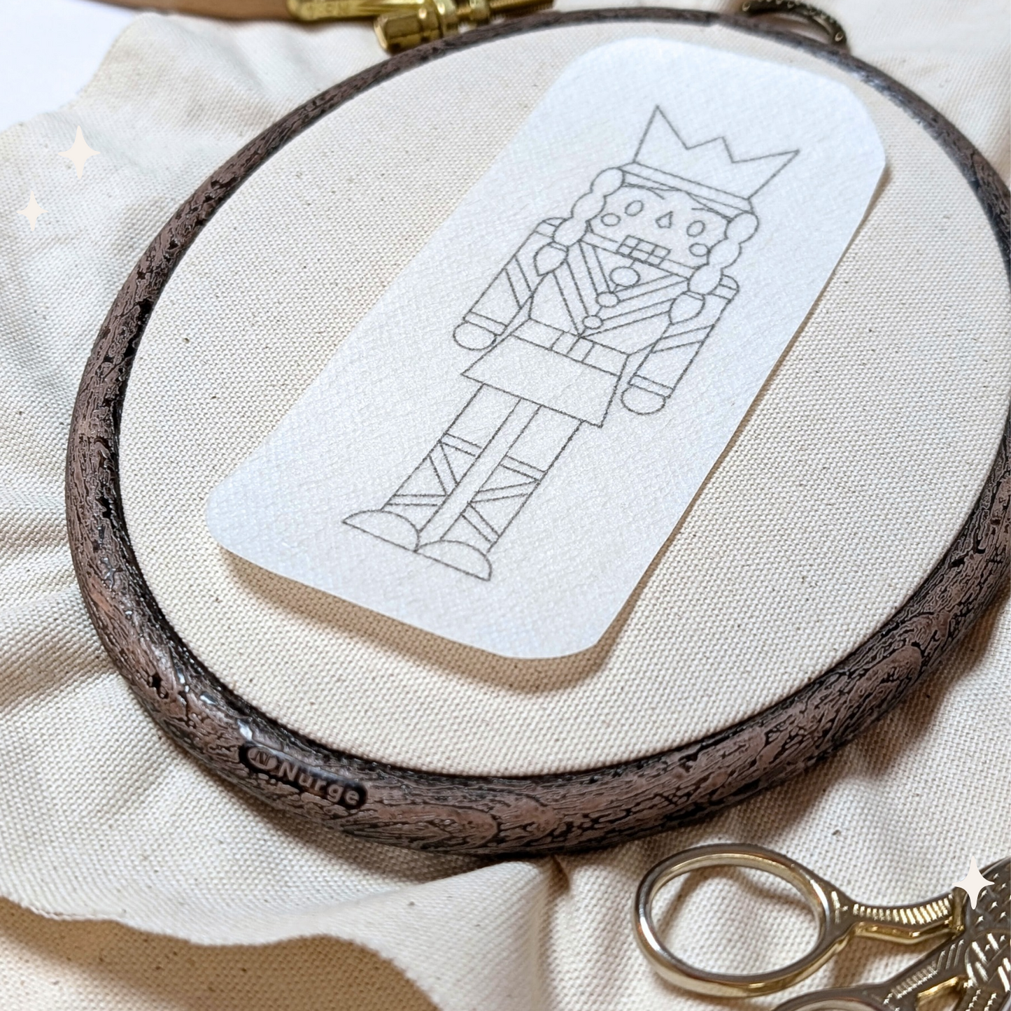 Stickaufkleber "Mrs Nussknacker", Stick and Stich