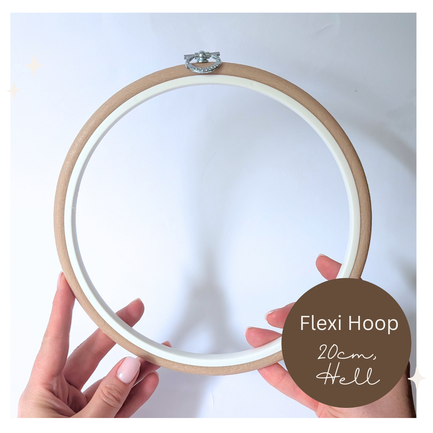 Stickring Flexi Hoop 20cm Nurge, Holzoptik