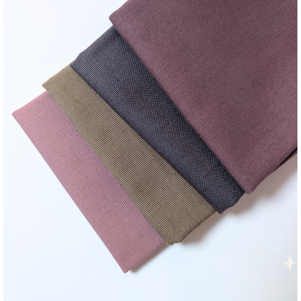 STOFFPAKET Dunkelrosa, Mauve, Stahlgrau, Taupe