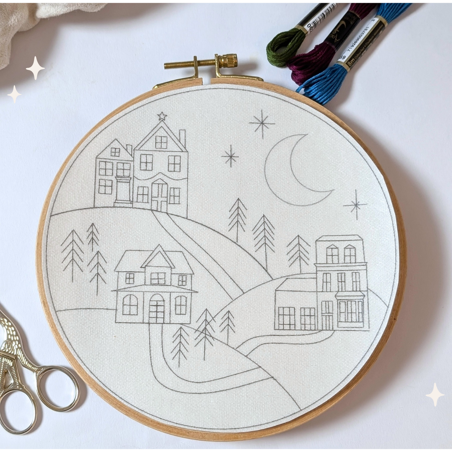 Stickaufkleber "Weihnachtsabend", Stick and Stich