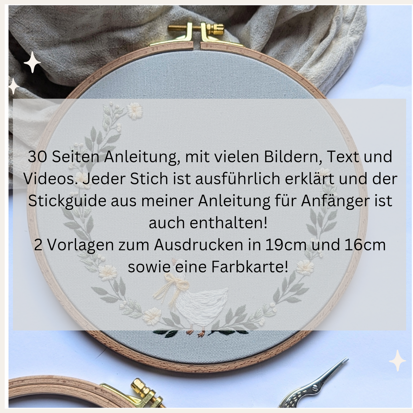 Digitale Stickanleitung Schwanenkranz