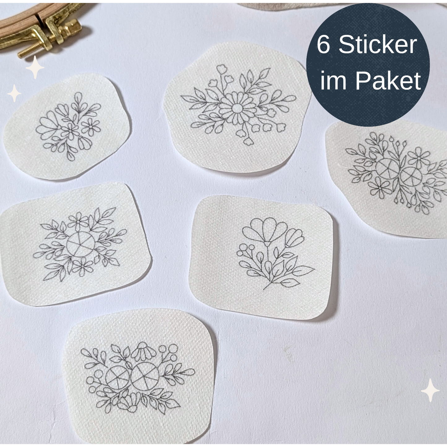 Stickaufkleber "Flowers |", Stick and Stich