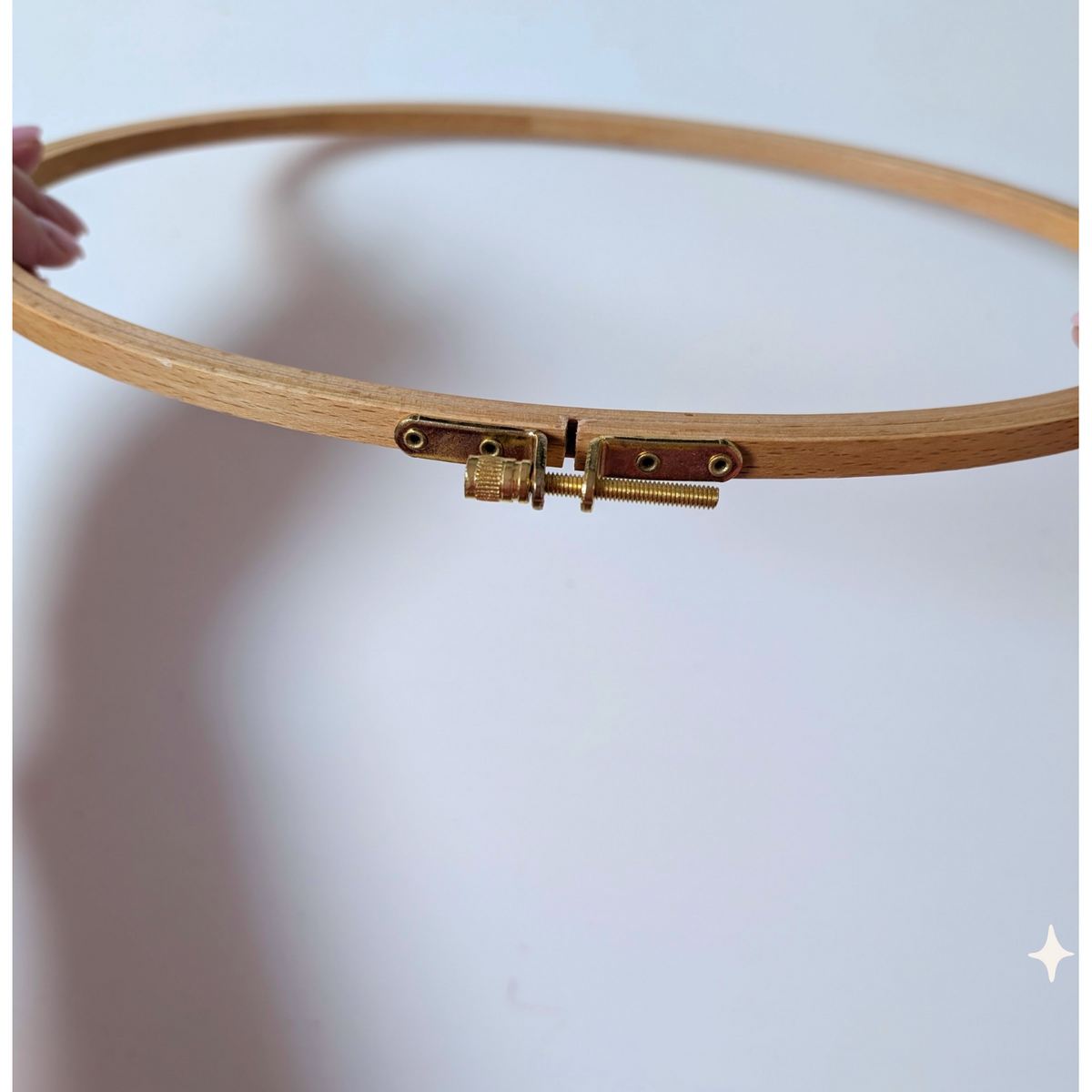 Stickrahmen oval 25x19cm Buchenholz