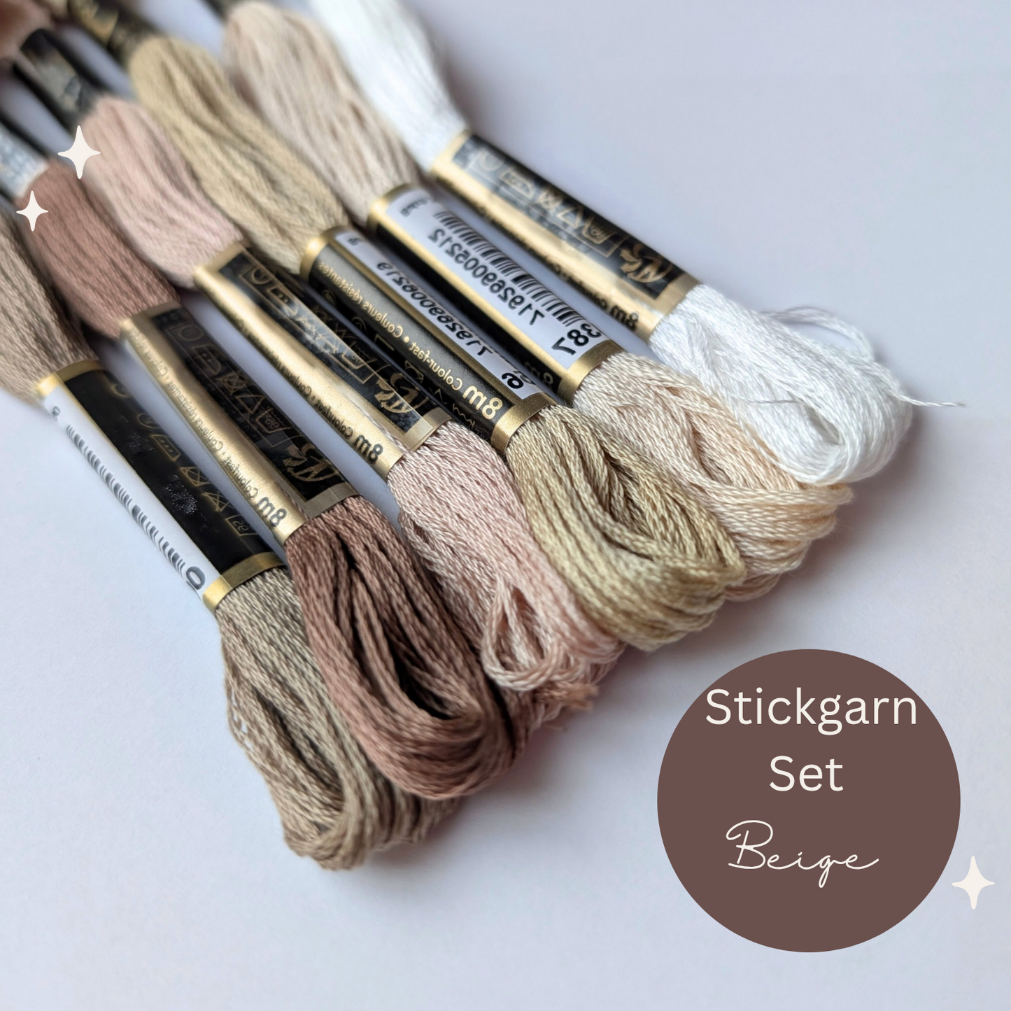 Stickgarn  Beige