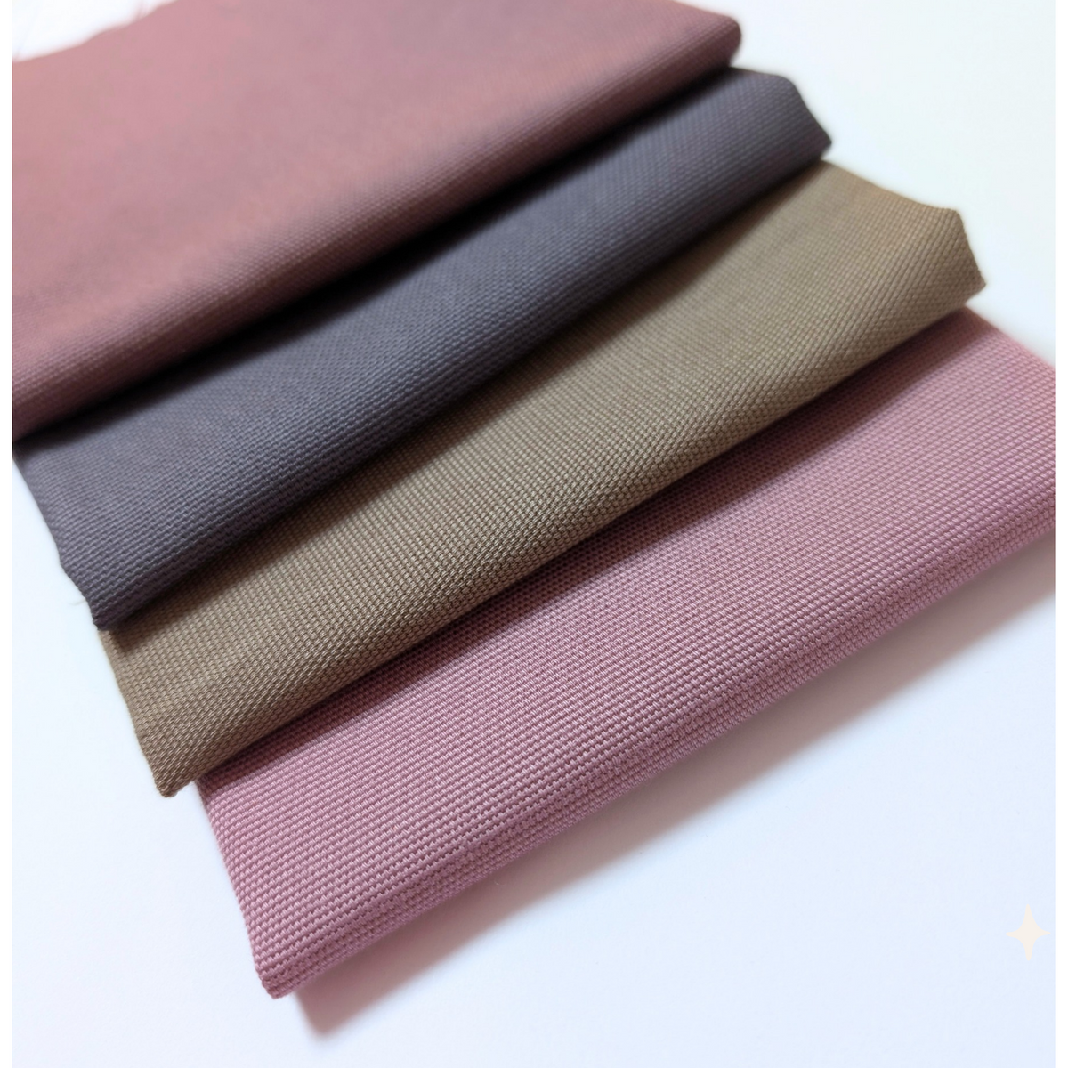 STOFFPAKET Dunkelrosa, Mauve, Stahlgrau, Taupe