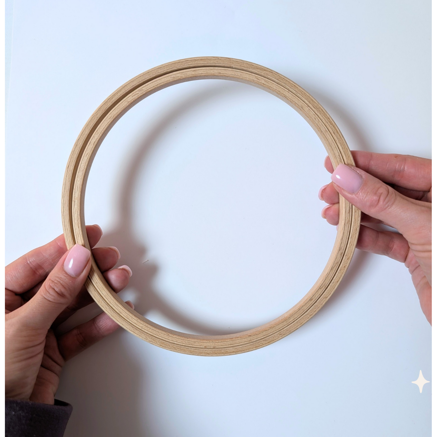 Stickrahmen 16cm ohne Schraube, Buchenholz