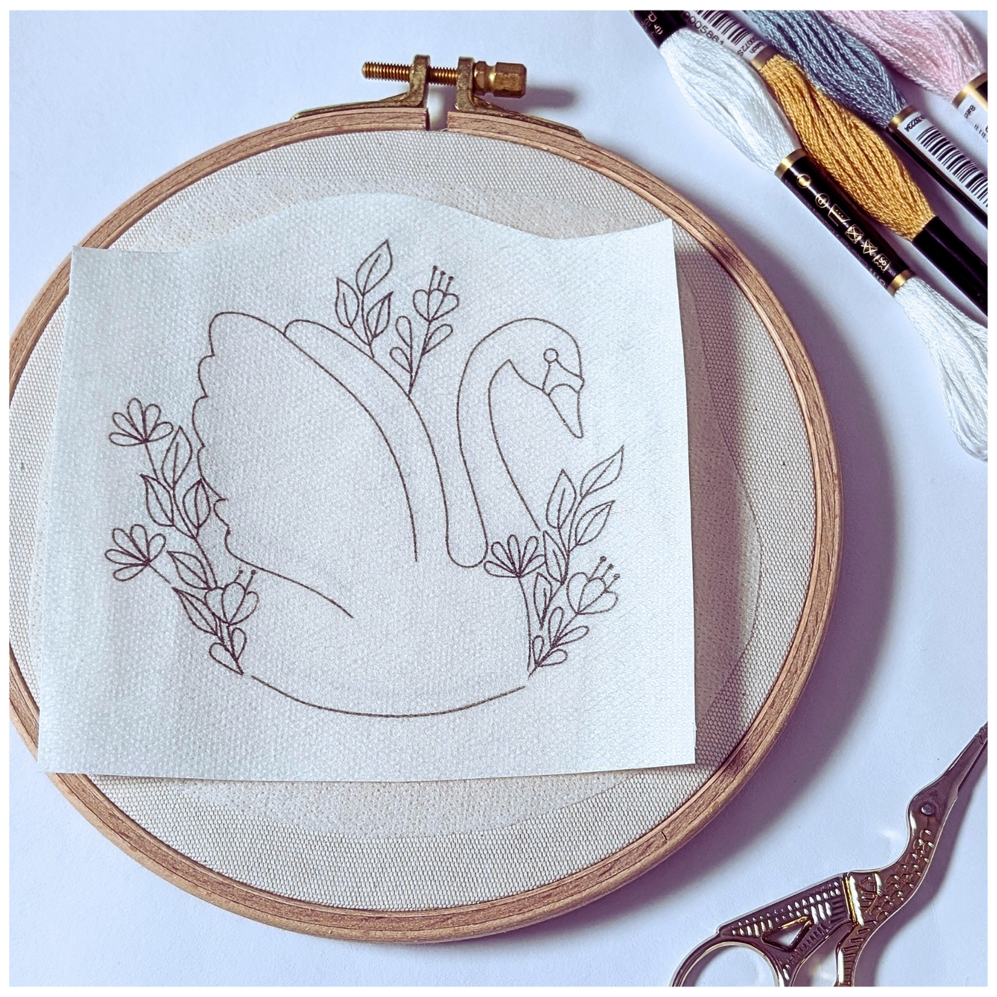 Stickaufkleber Schwan