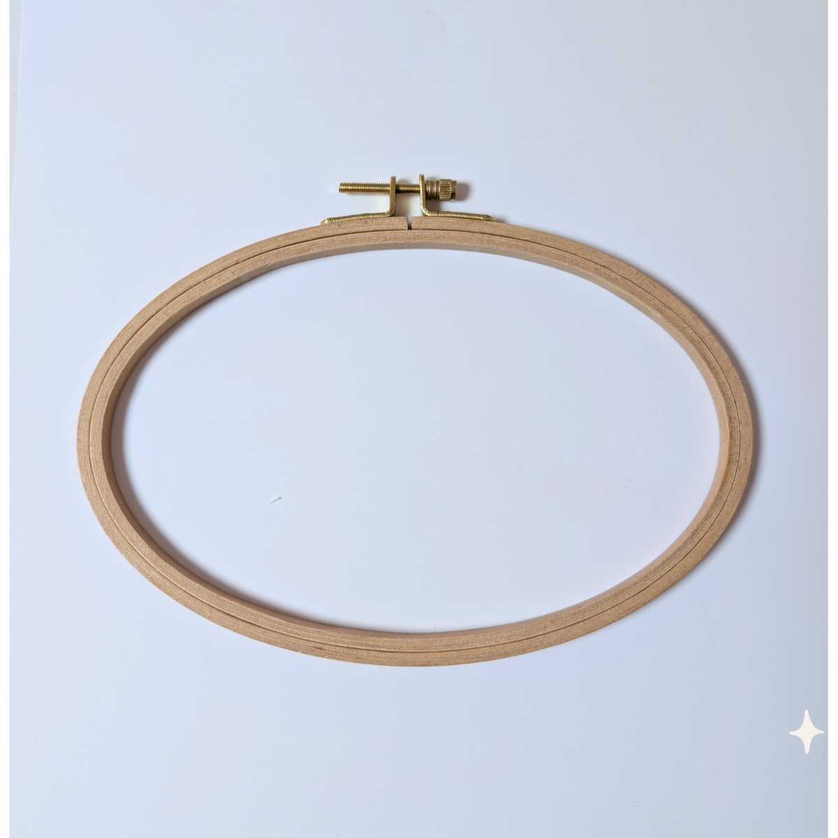 Stickrahmen oval 22x14cm Buchenholz