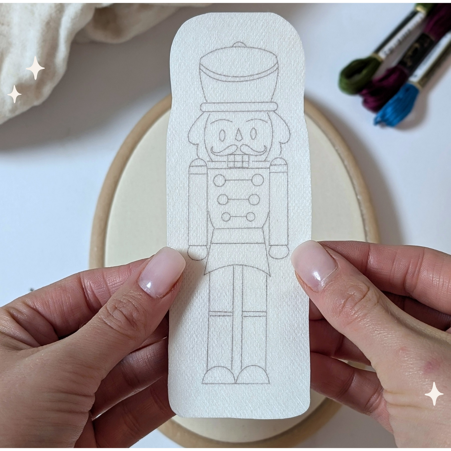 Stickaufkleber "Nussknacker", Stick and Stich