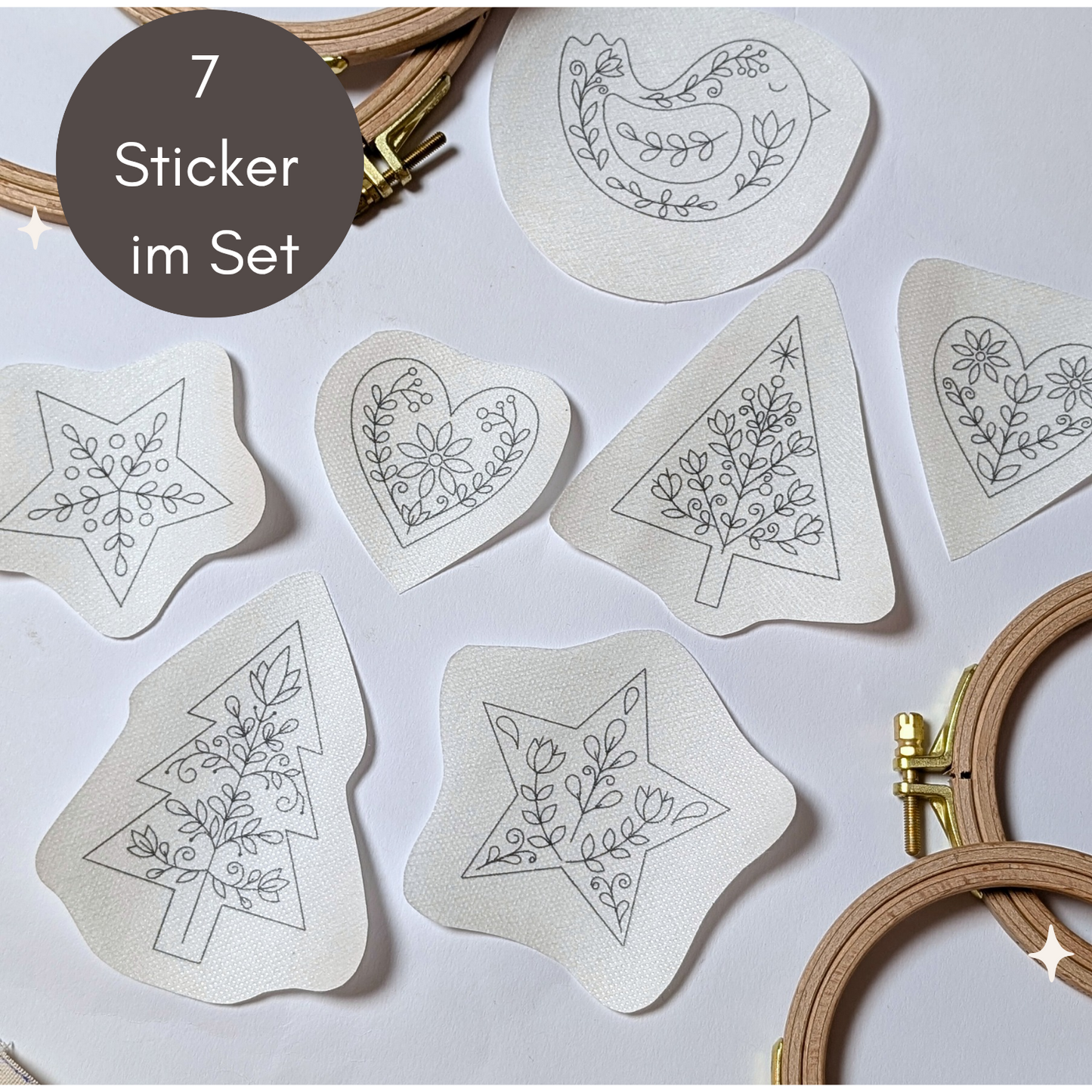 Stickaufkleber "Hygge Ornamente", Stick and Stich
