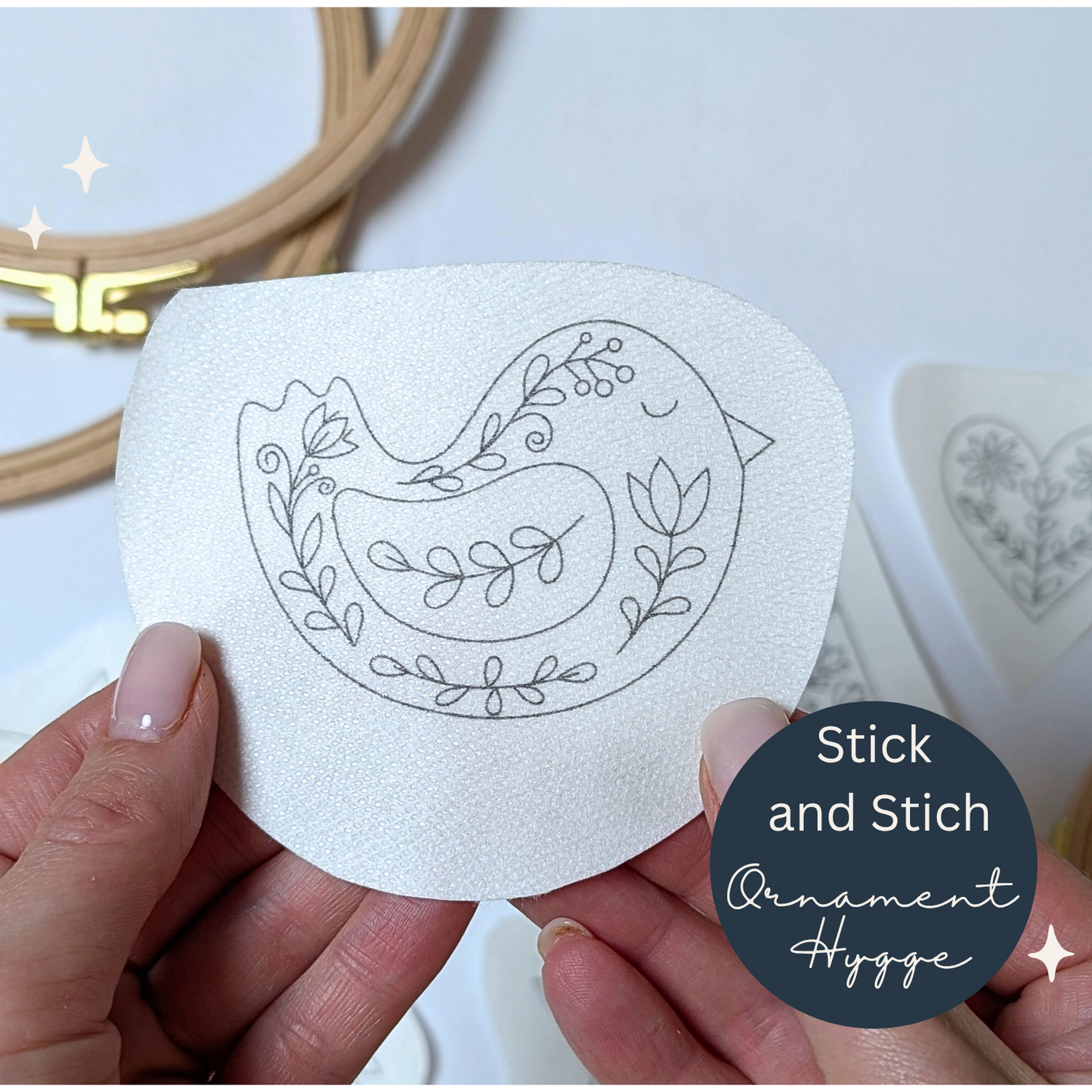 Stickaufkleber "Hygge Ornamente", Stick and Stich