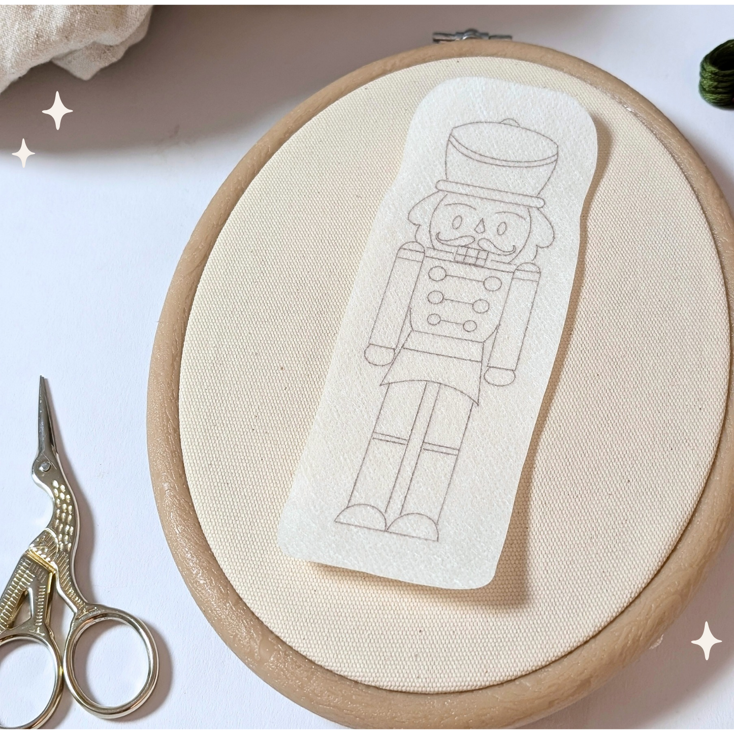 Stickaufkleber "Nussknacker", Stick and Stich