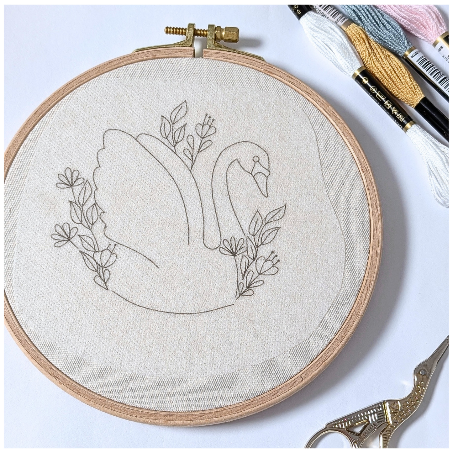 Stickaufkleber Schwan