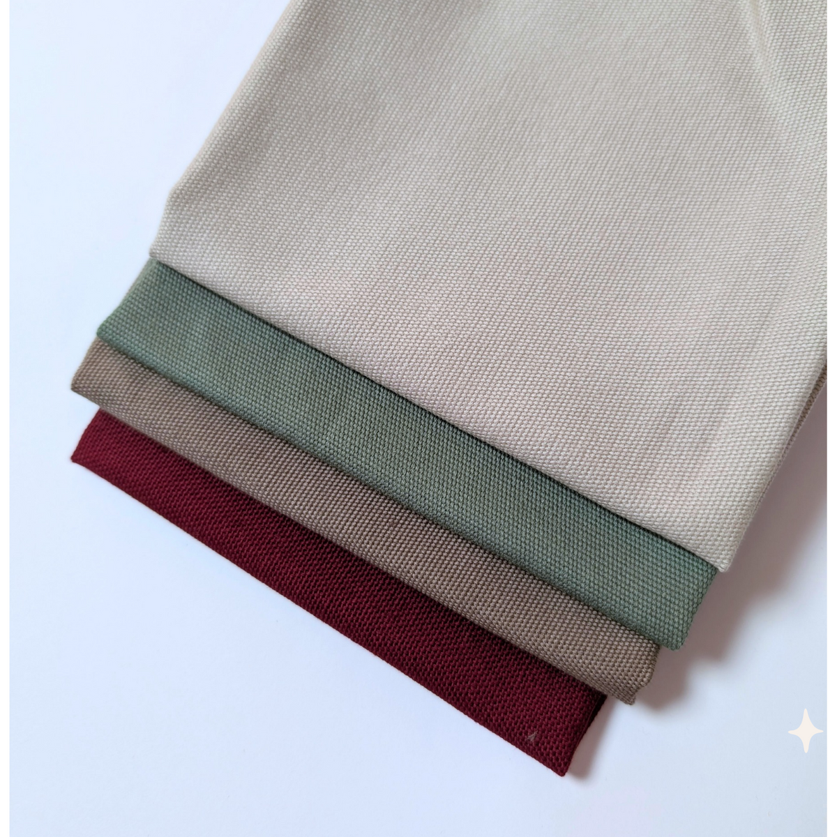 STOFFPAKET Sand, Taupe, Eukalyptus, Weinrot
